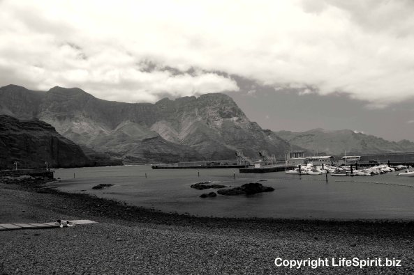 Gran Canaria, Puerto de las Nieves, Black and White, Landscape, Seascape, Life Spirit, Mark Conway